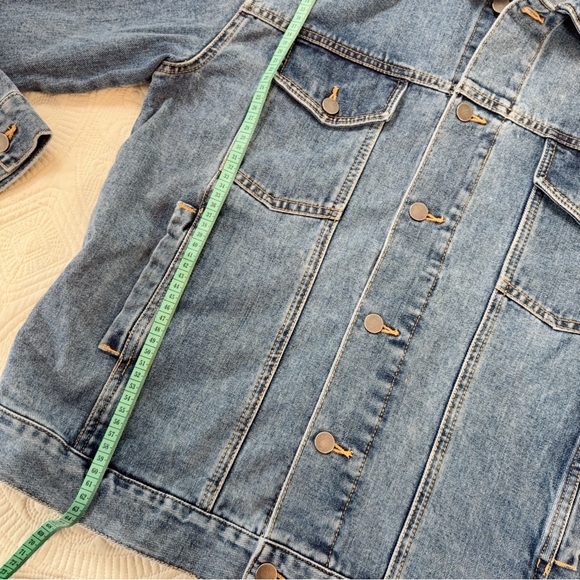 Oak fort men denim jacket medium light wash XS - Picture 3 of 11